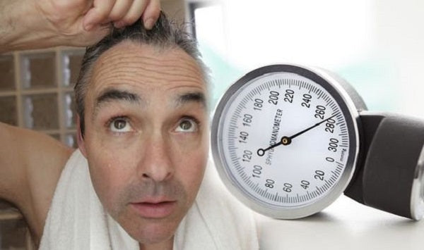 Can men's hair loss be caused by high blood pressure