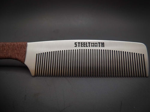 Hemp Cordage Handle Steeltooth Comb