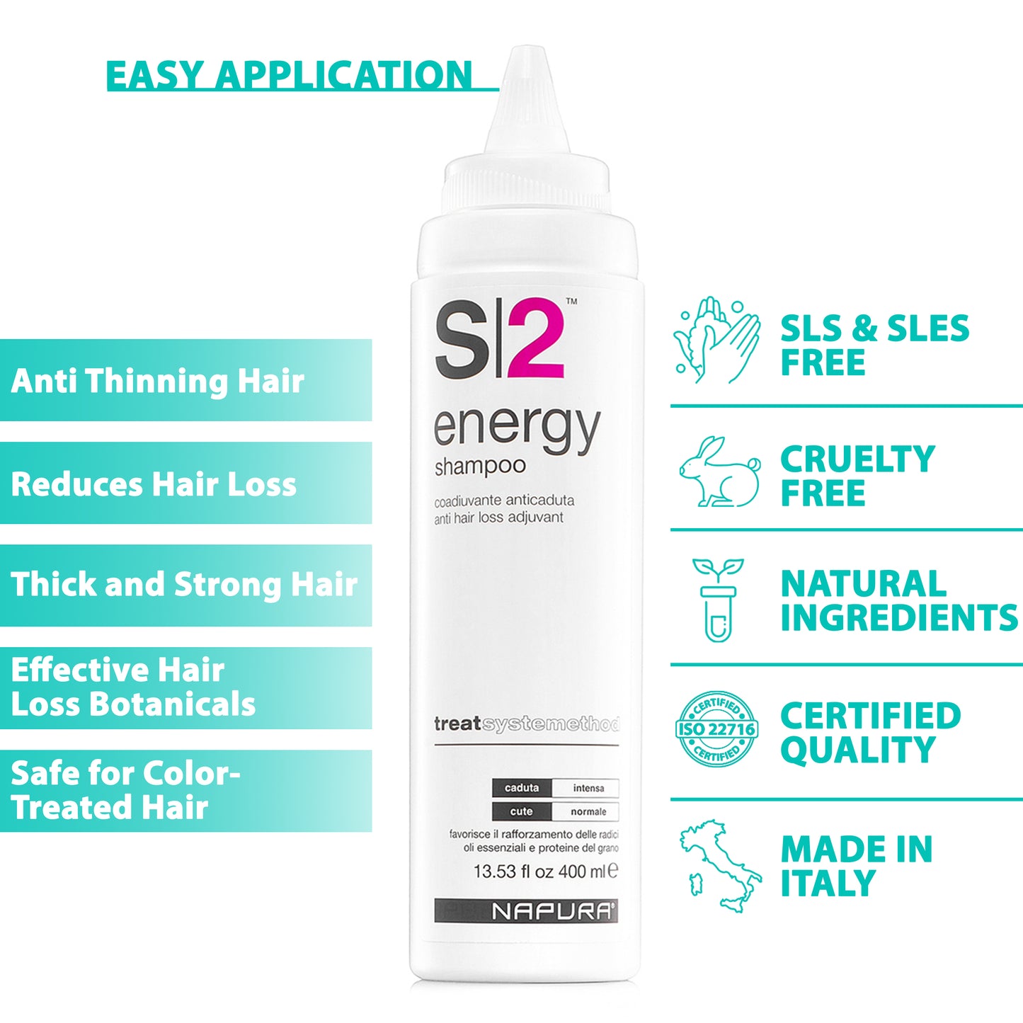 NAPURA S2 (13.53 fl oz) Professional Anti Hair Loss Shampoo